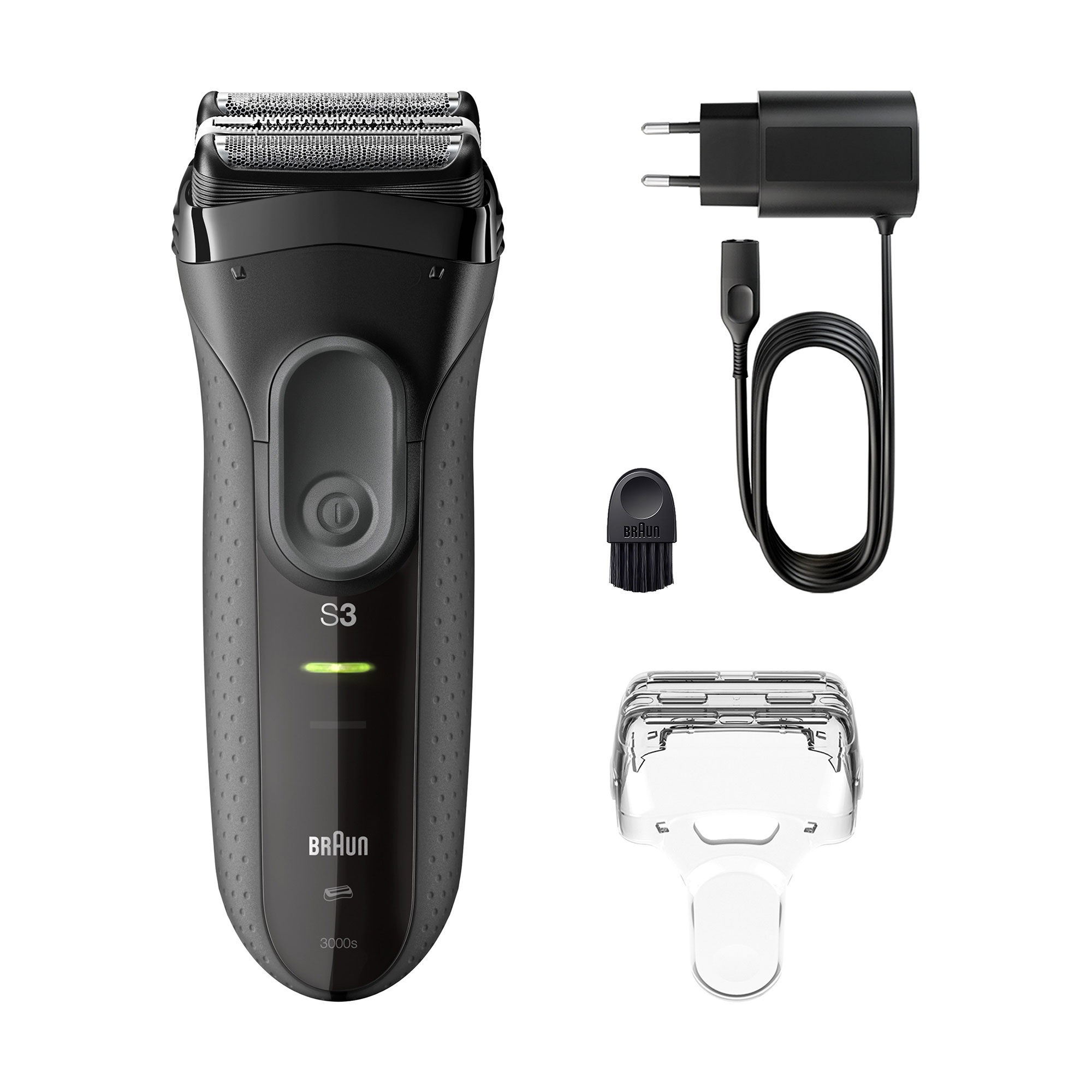 Електробритва Braun Series 3+ 3000S, сіра